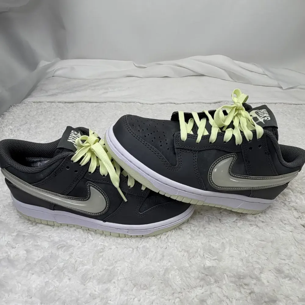 Nike Dunk Low GS Glow in the Dark Charcoal Size 5 Youth